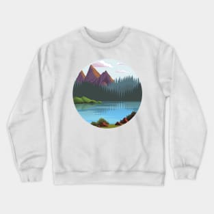 River and mountains | Nature lover Crewneck Sweatshirt